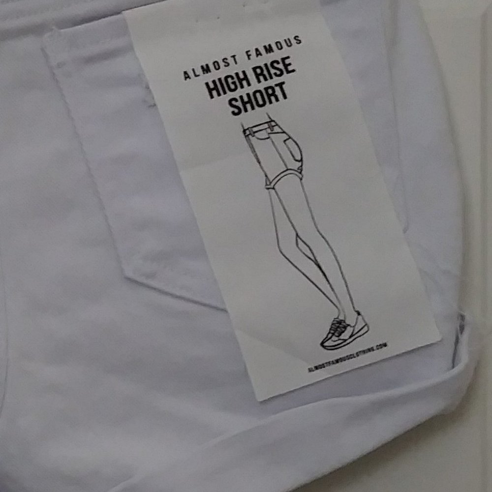 Almost Famous Distress Shorts Size 3 White - Picture 5 of 14